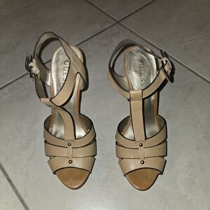 Guess Heels, Beige, Size 7.5